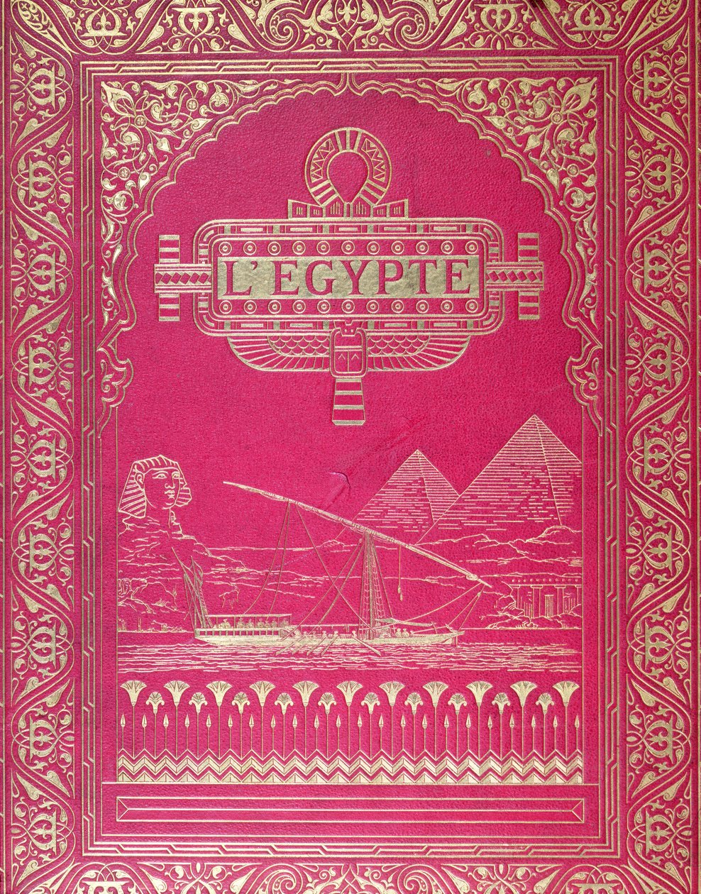 G. Ebers的LEgypte封面，1880年在巴黎出版（红色皮革和金色） 作者 法语学校