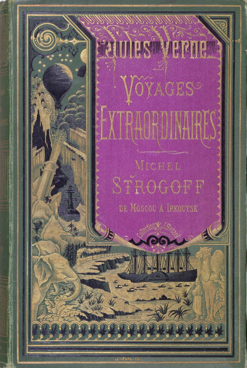 1876年Jules Verne（1828-1905）的Michel Strogoff封面 作者 法语学校