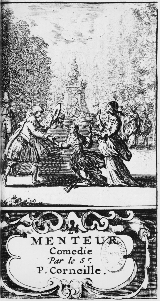 皮埃尔·科内尔（1606-84）的骗子的主题发表于1664年，阿姆斯特丹 作者 法语学校