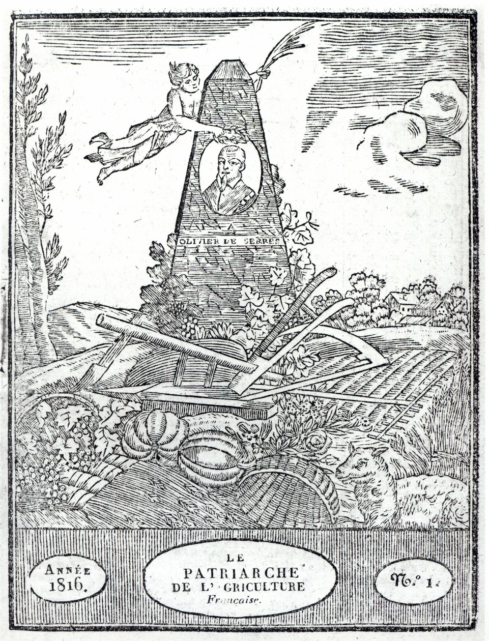 与奥利维耶·德·塞雷斯（1539-1619）1816年的农业阿尔马赫的肖像 作者 法语学校
