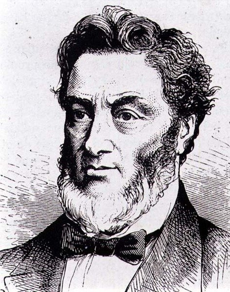 Gabriel-Claude-Jules Favre (1809-1880) 法国政治家（雕刻）。 作者 法语学校