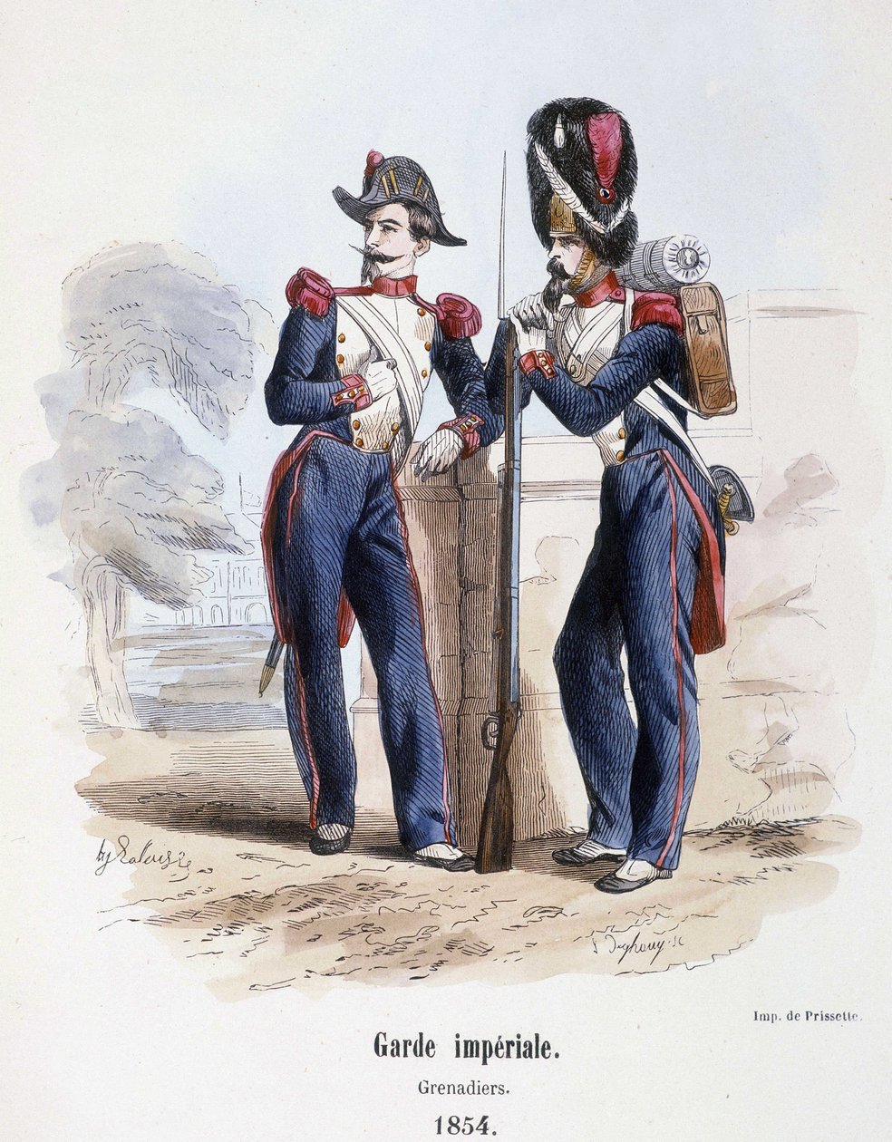 帝国卫队：榴弹兵（1854年）--载于《军队史》编辑部。巴尔比耶，巴黎 作者 法语学校