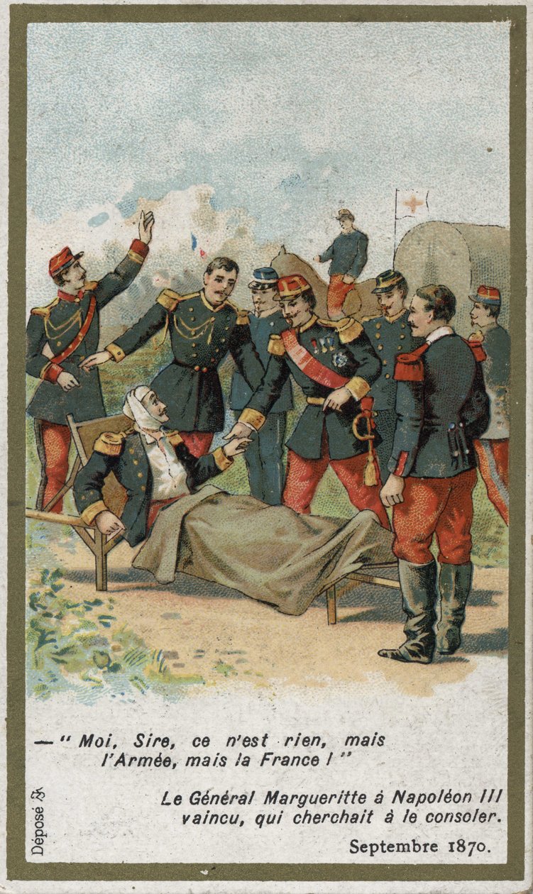 General Jean Auguste Margueritte fatally wounded during the Battle of Sedan on September 2 作者 法语学校
