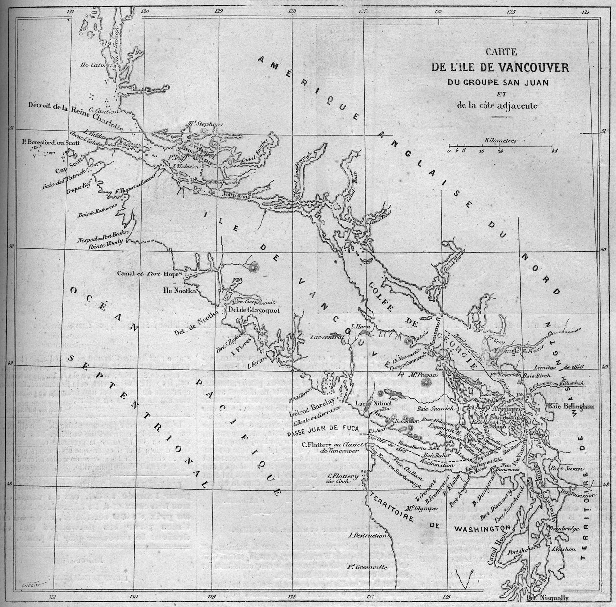 Geographic map of Vancouver Island 作者 法语学校