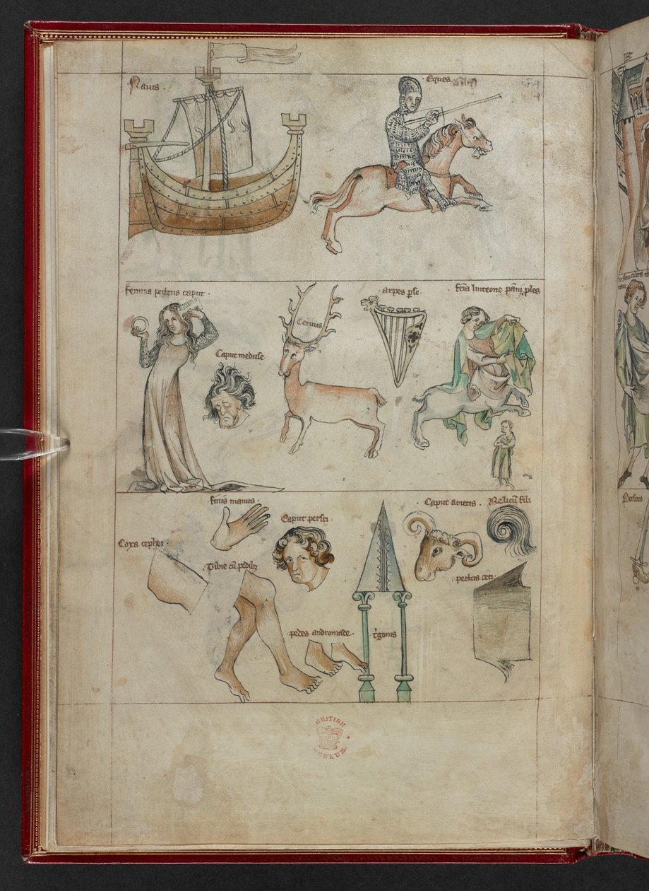Georgius Fendulus，Liber astrologiae，Sloane MS 3983，f.4v（牛皮纸）。 作者 法语学校