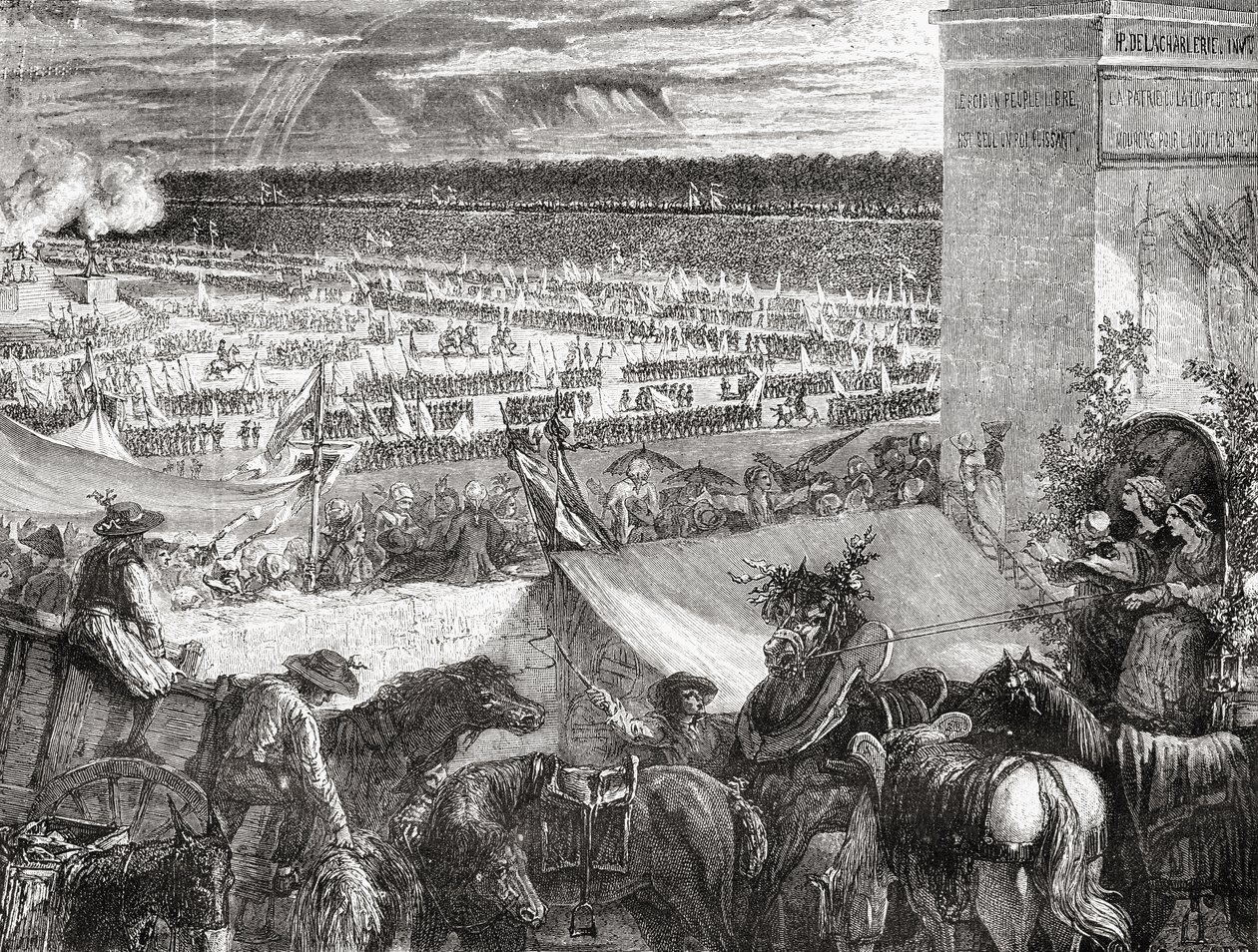 大联邦，1790年7月14日，来自路易斯·布兰克的“法国大革命史”（1811-82） 作者 法语学校