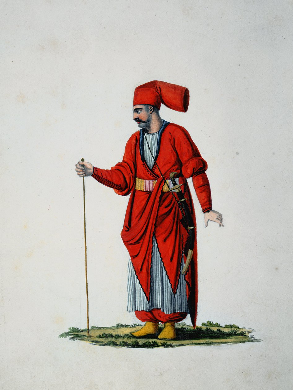 Hasseki Baltaci Valet del Sultani，可能是奥斯曼时期的Cousinery，18世纪的第三季度（纸上写着） 作者 法语学校