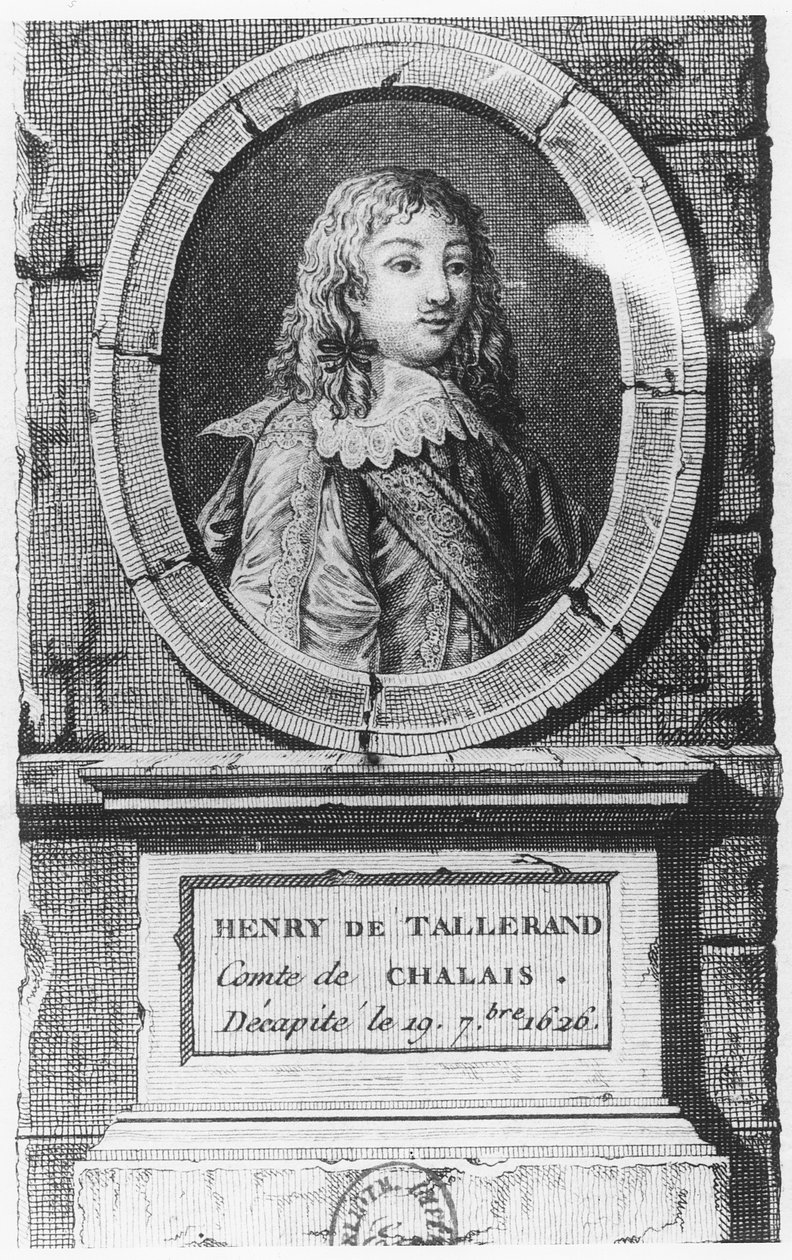 亨利·德·塔利兰德（Henri de Talleyrand），Chalais伯爵（版画） 作者 法语学校