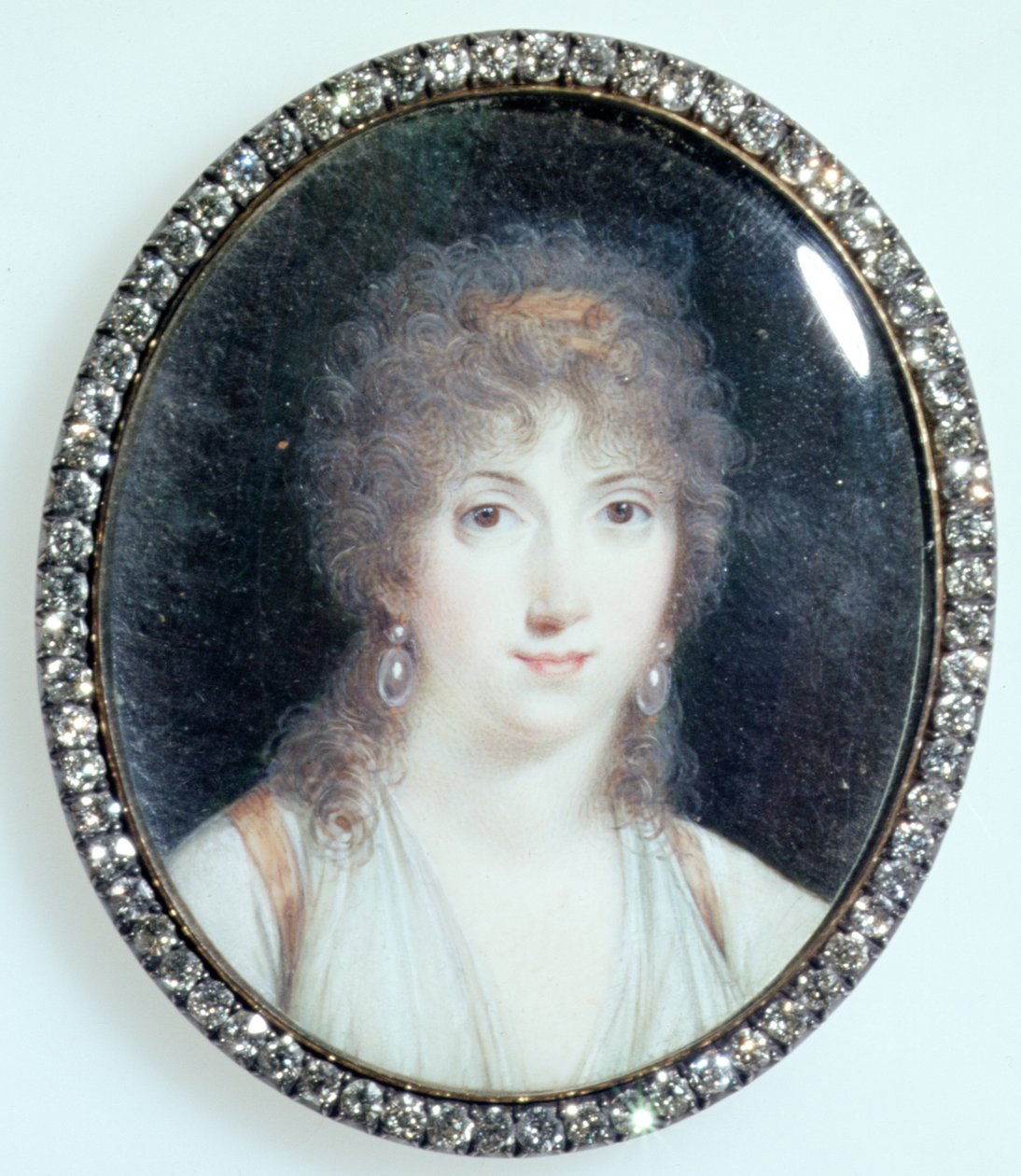 Henriette Lucy Dillon（1770-1853）松塔Gouvernet的侯爵夫人，c.1802（象牙上的wc） 作者 法语学校