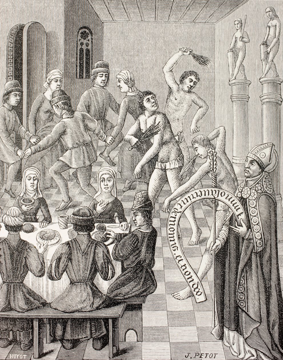 旗手的异端邪说》，约 1880 年（石版画） 作者 法语学校