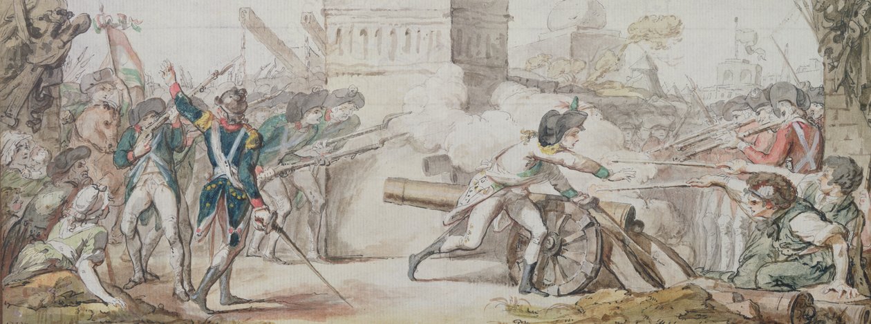 在1790年8月31日南希叛变期间，他试图阻止Desilles的英勇死亡 作者 法语学校