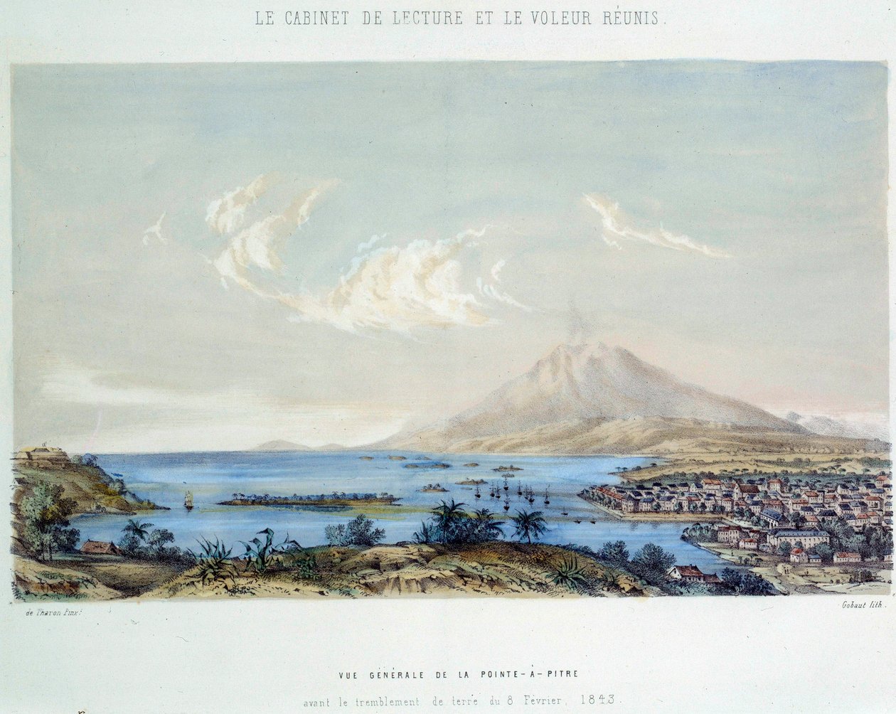 History of the French colonies: general view of Pointe a Pitre (Pointe-a-Pitre) in Guadeloupe (Antilles) before the earthquake of 8/02/1843 作者 法语学校
