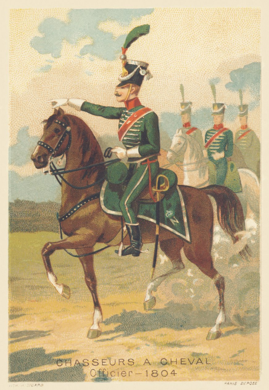 骑马者，1804年的军官 作者 法语学校