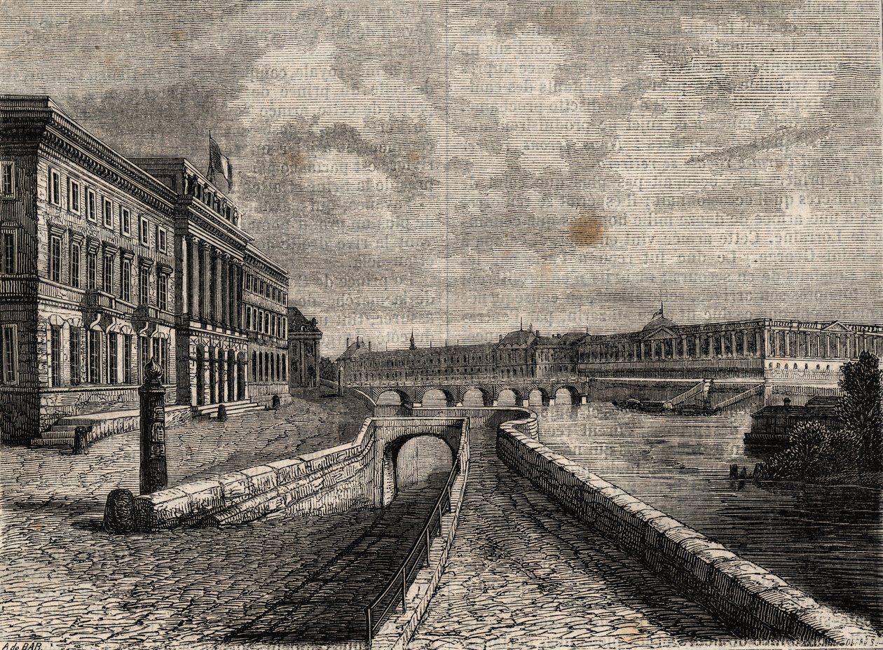 Hotel de la Monnaie - Engraving in “” Physical, civil and moral history of Paris: from the earliest historical times to the present day” by Jacques Antoine Dulaure 作者 法语学校