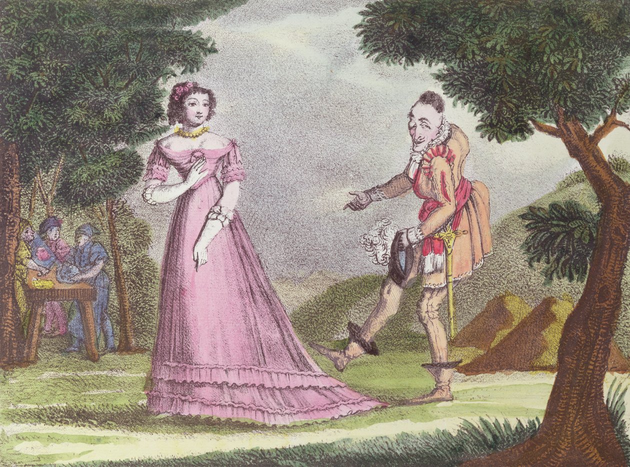 RiquetàlaHuppe的插图，Charles Perrault的童话故事（1628-1703），c。 1820-1830 作者 法语学校