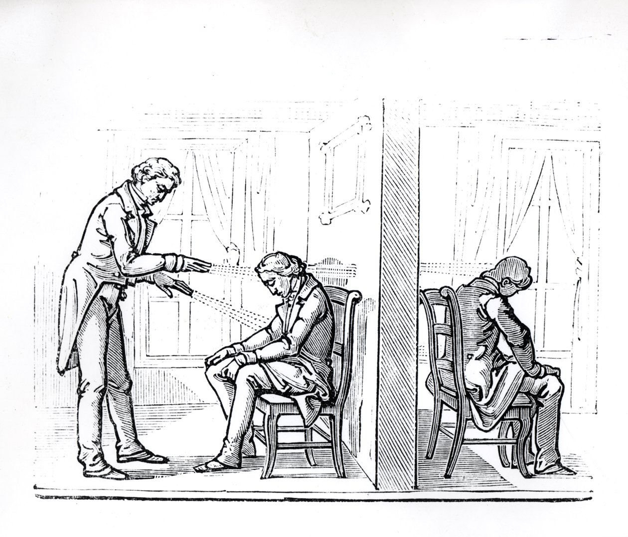 来自du Potets的插图致力于动物磁性，1863年 作者 法语学校