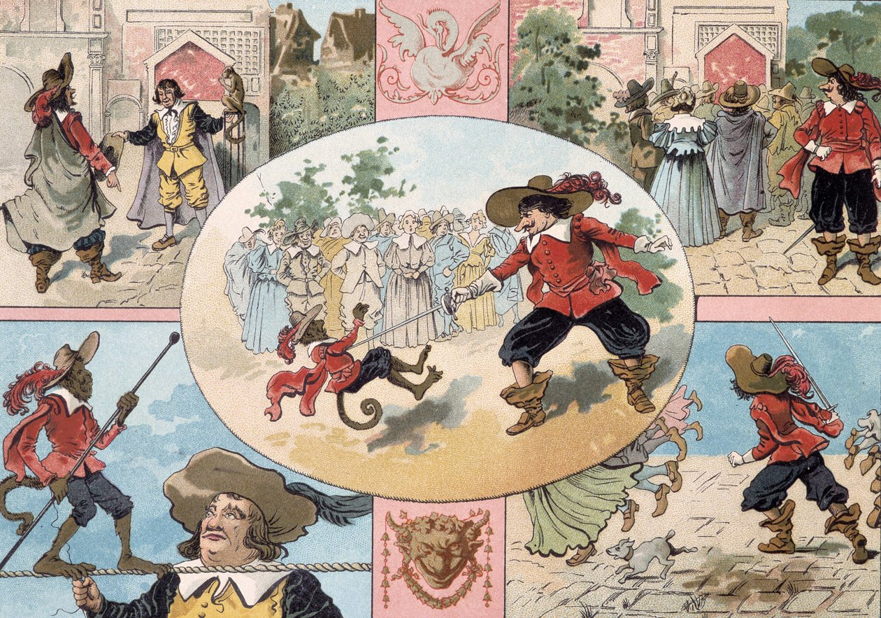 Cyrano de Bergerac的插图，Cyrano de Bergerac小说的插图。"L