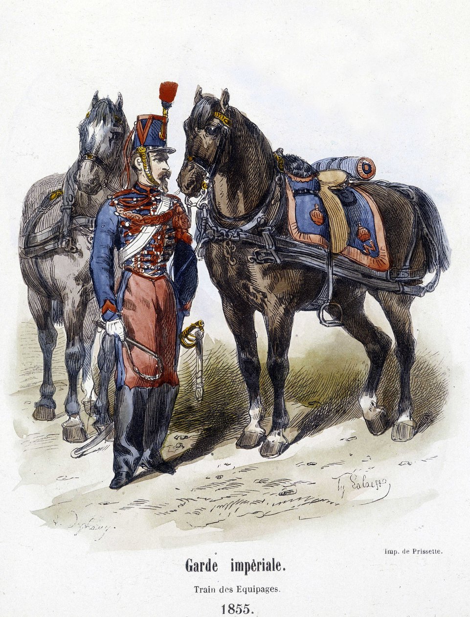 帝国卫队：1855 年的船员训练 - 在 A. Barbier 的“Histoire de l