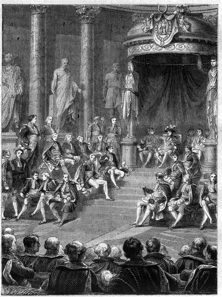 Imperiale seance in the Senate: speech by Napoleon on the constitution of the new kingdom of Italy in 1805 - in “Histoire de l
