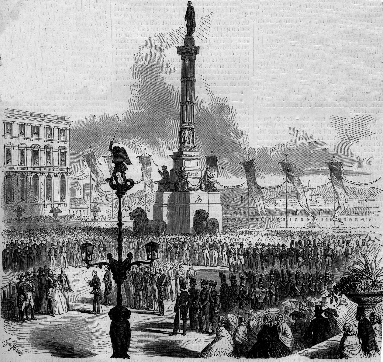 国会纵队的就职典礼（1850-1859）。比利时，布鲁塞尔 作者 法语学校
