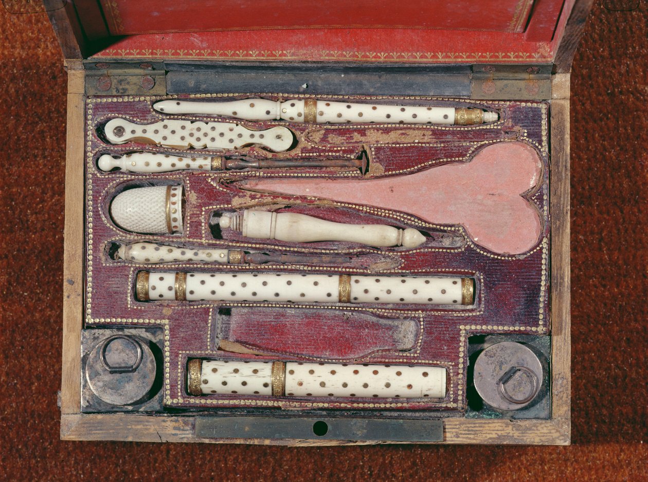 接种疫苗的仪器箱，c.1820 作者 法语学校