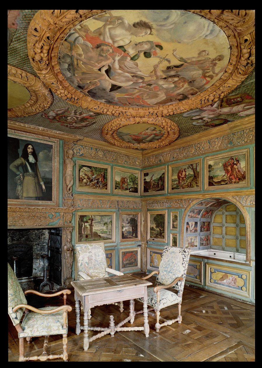 Salle Louis XIV或Salle de Bain的内部 作者 法语学校