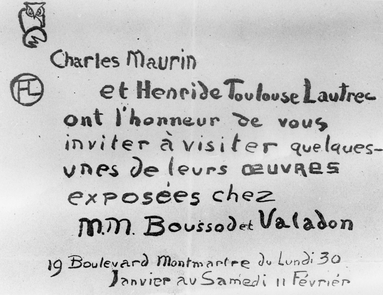 邀请参观Charles Maurin和Henri de Toulouse-Lautrec的作品 作者 法语学校