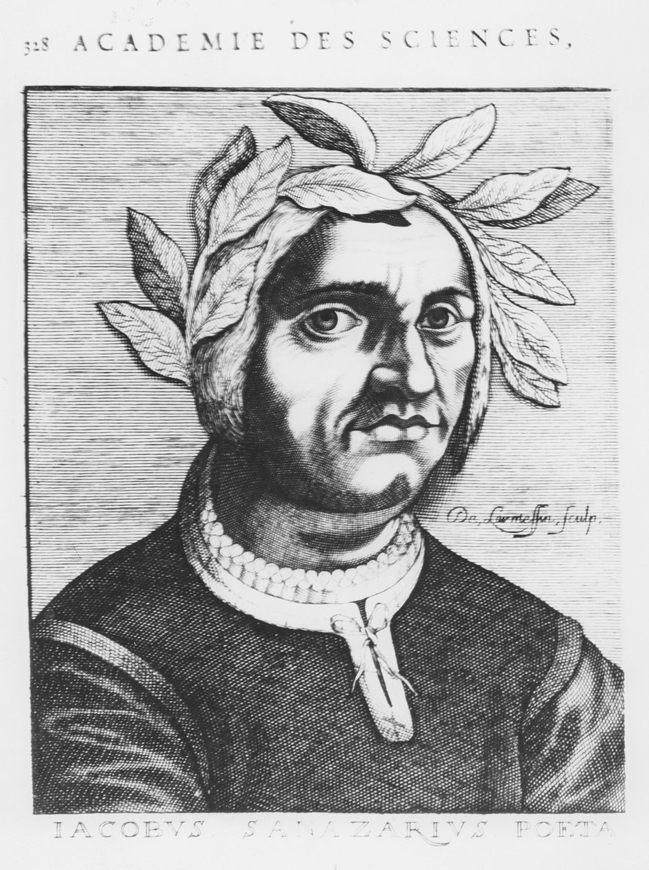 Jacopo Sannazaro（雕刻）。 作者 法语学校