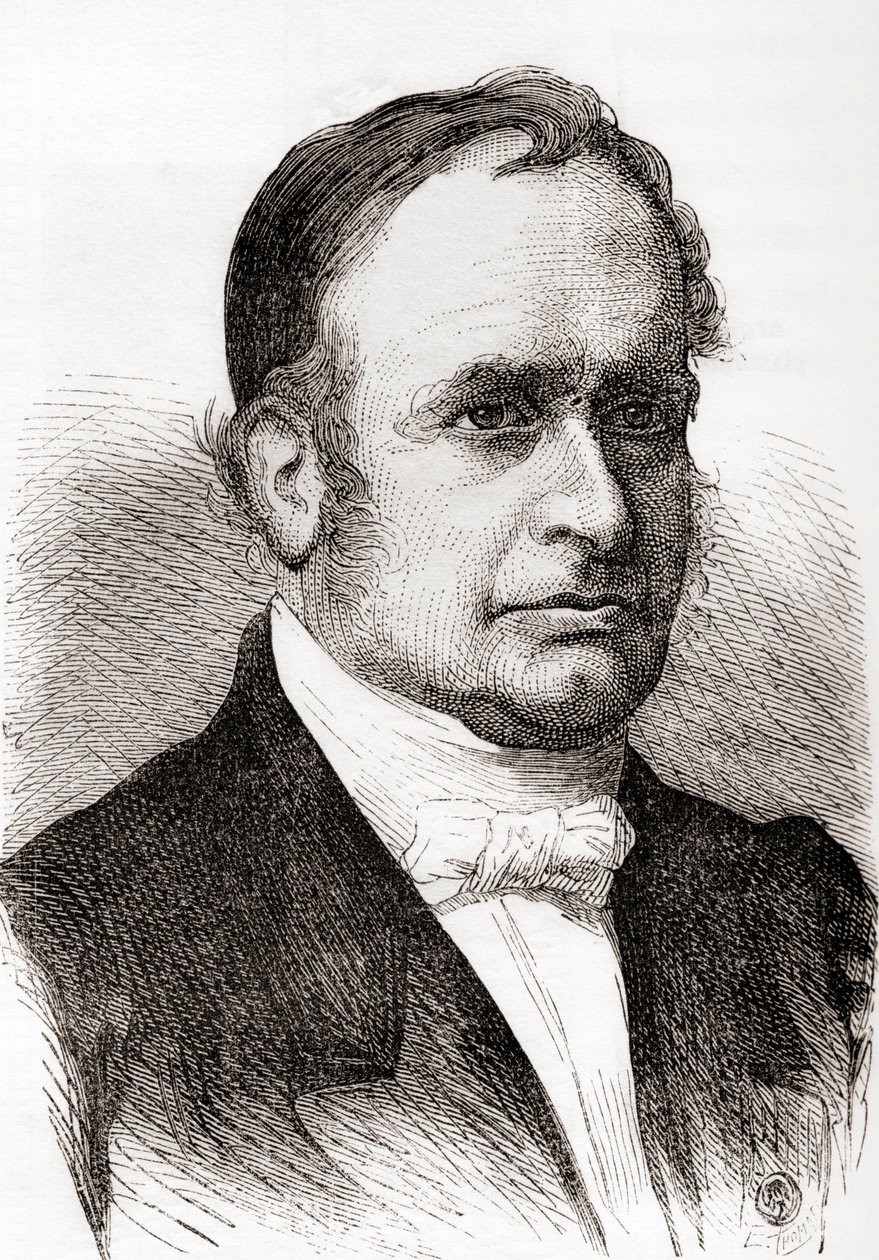 Jean-Baptiste Armand Louis Léonce Élie de Beaumont，摘自《科学的奇迹》，约1870年出版（雕刻）。 作者 法语学校