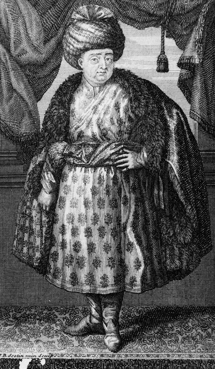 Jean-Baptiste Tavernier，由JB Scotin制作，由Jean-Baptiste Tavernier为Jean-Baptiste Tavernier的Six Voyages制作的正面，于1713年出版 作者 法语学校