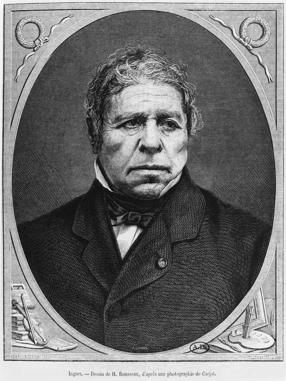 Jean Auguste Dominique Ingres（1780-1867）来自Etienne Carjat（1828-1906）1867年的一张照片 作者 法语学校