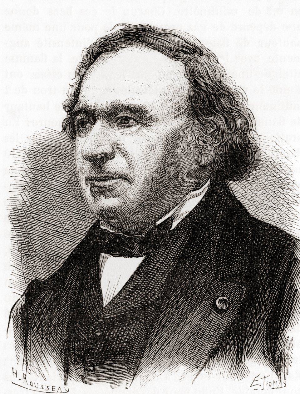 让·巴蒂斯特·安德烈·杜马斯 (Jean Baptiste André Dumas)，出自《科学科学》(Les Merveilles de la Science)，约 1870 年出版（版画） 作者 法语学校