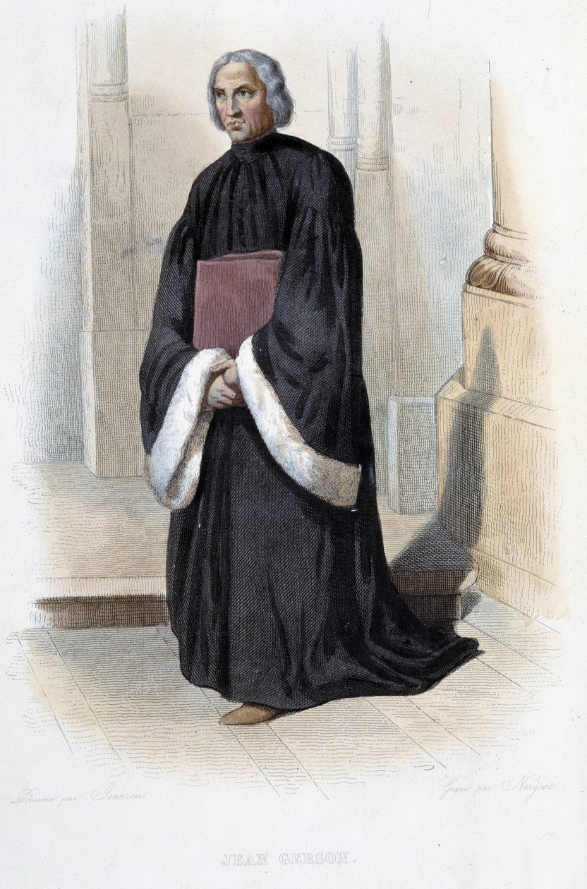 Jean de Gerson，法国预言家和神学家（1363-1429） - 在“” Le Plutarque francais ””，Mennechet，巴黎 作者 法语学校