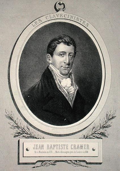 Johann Baptist Cramer (1771-1858)，由Alfred Lemoine刻制（平版）。 作者 法语学校