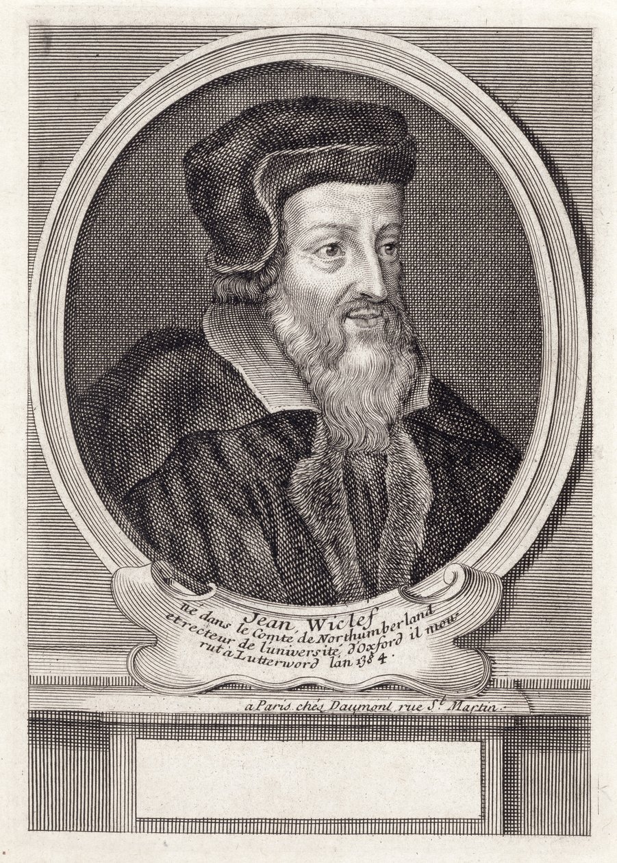 John Wycliffe，由巴黎Daumont雕刻而成 作者 法语学校