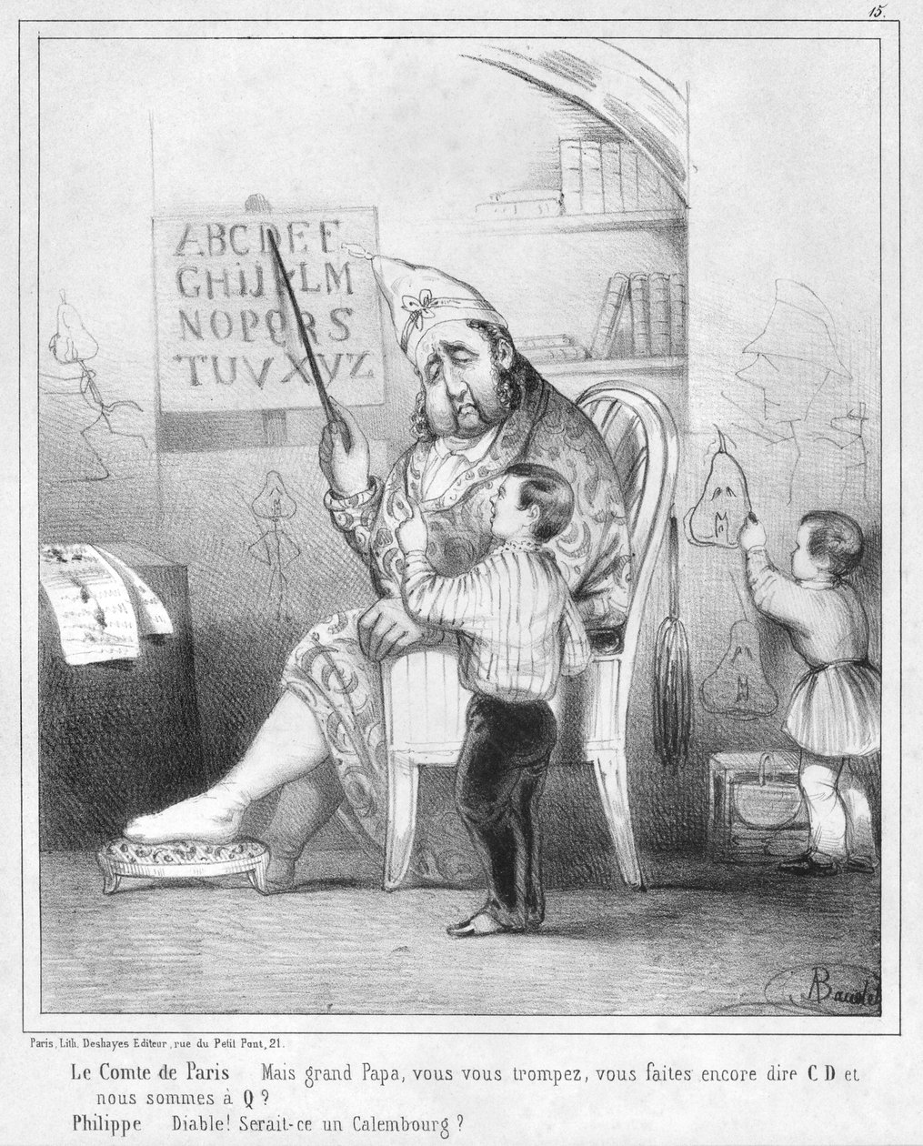 Louis-Philippe和他的孙子Louis-Philippe Albert dOrleans，Comte de Paris 作者 法语学校