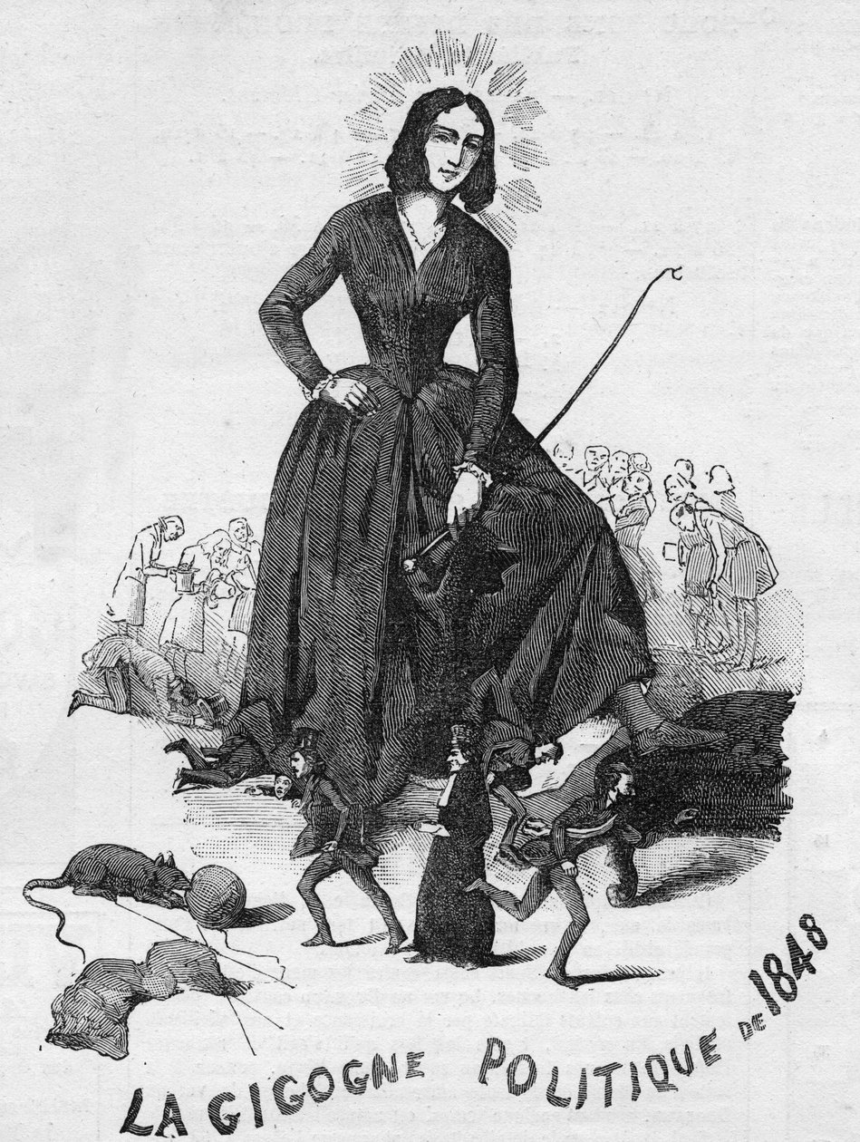 La Gigogne politique de 1848（乔治-桑（Aurore Dupin，Baronne Dudevant）（1804-1876）法国作家）。 作者 法语学校