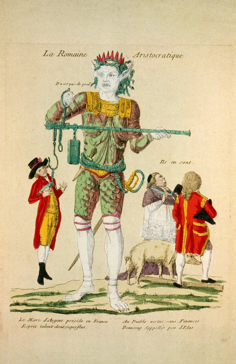 La Romaine Aristocratique, pub.1789年（手绘版画 作者 法语学校
