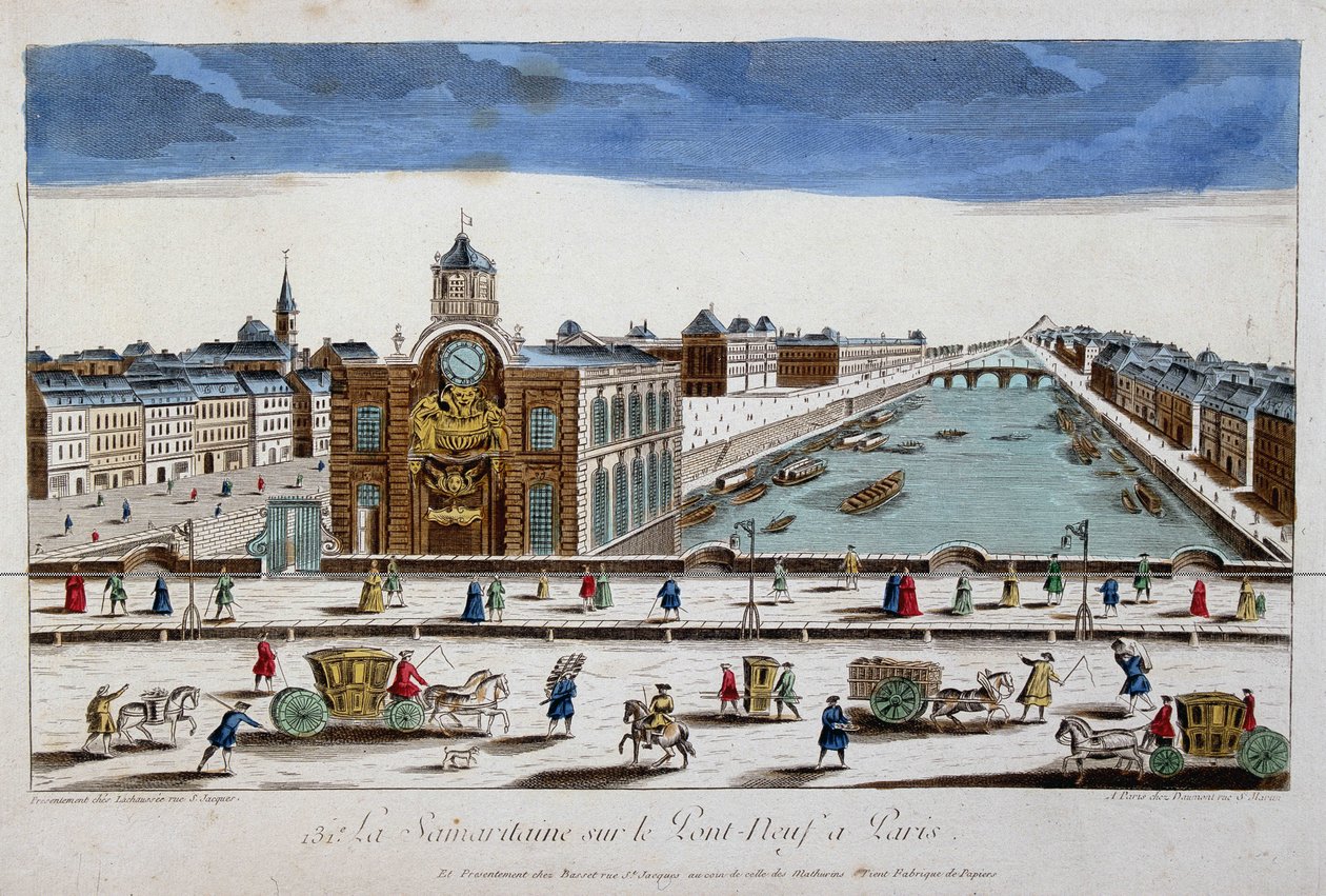 巴黎新桥上的 La Samaritaine（水泵）--光学视图 作者 法语学校