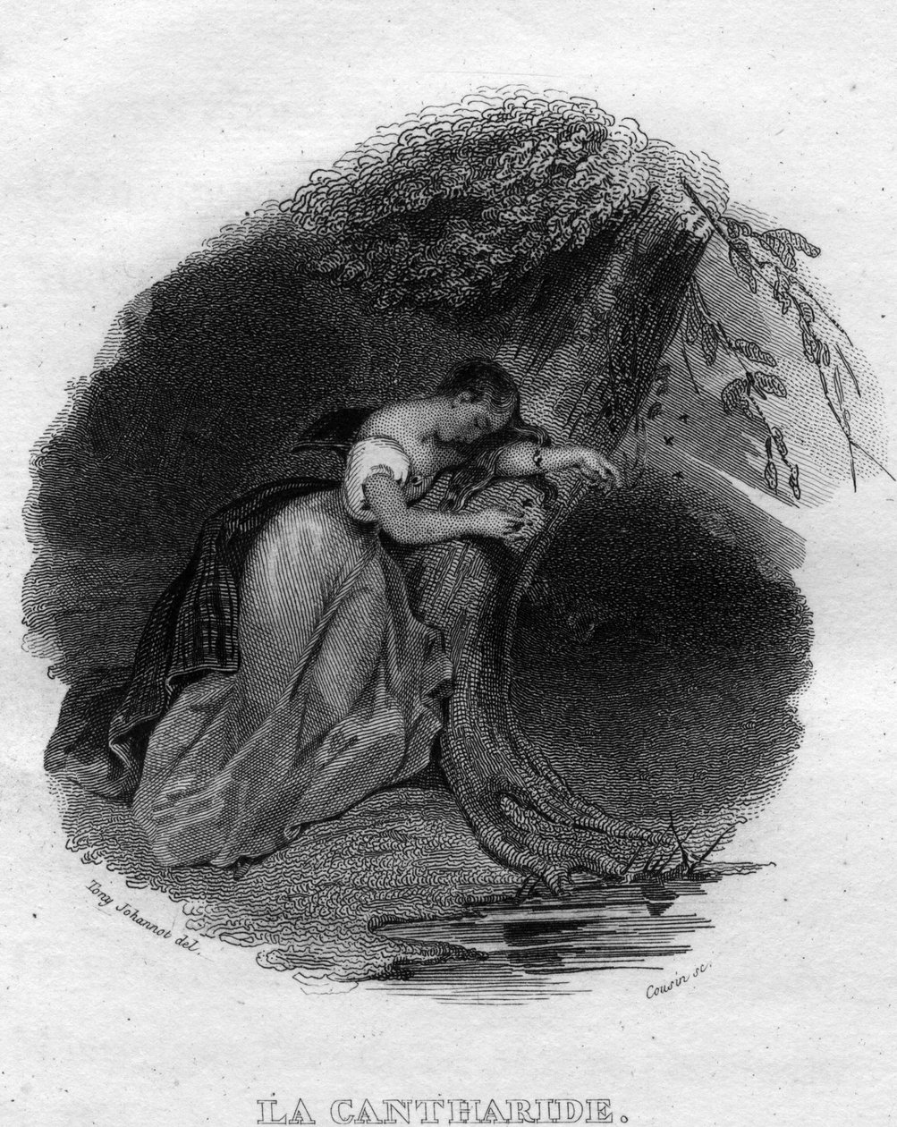 La cantharid Chanson de Beranger in “” Oeuvres completes”” (1834) by Pierre Jean de Beranger (1780-1857), French poet and songwriter. 作者 法语学校