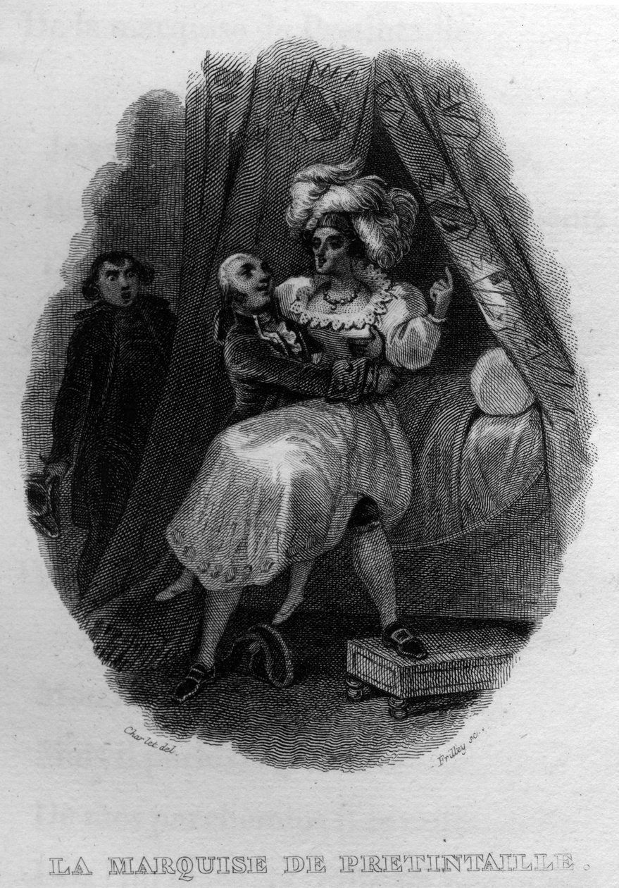La marquise de pretintaille Chanson de Beranger in “” Oeuvres completes”” (1834) by Pierre Jean de Beranger (1780-1857), French poet and songwriter. 作者 法语学校