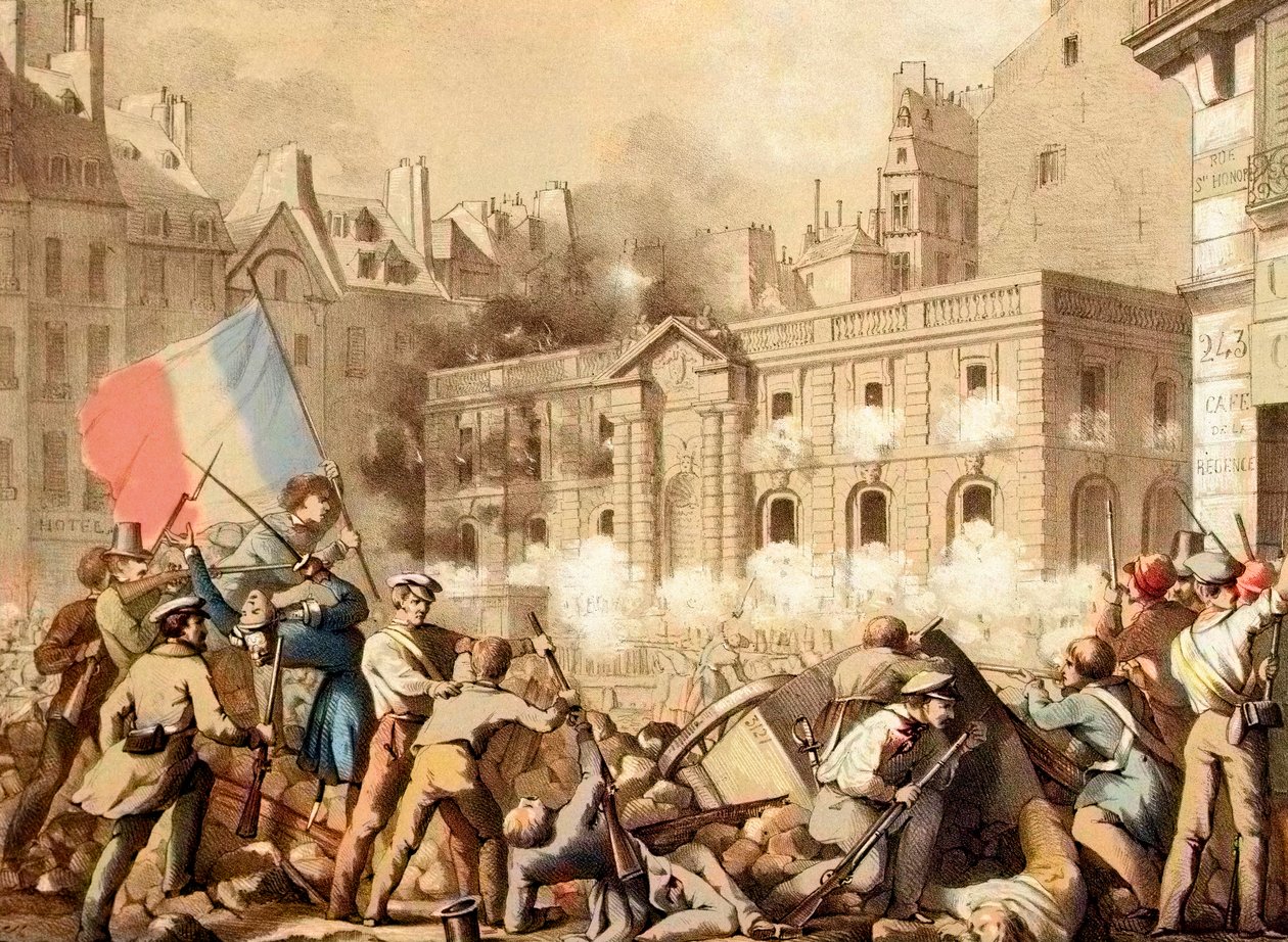 夺取埃奥城堡--1848年革命--2月24日夺取位于皇宫广场的埃奥城堡 作者 法语学校