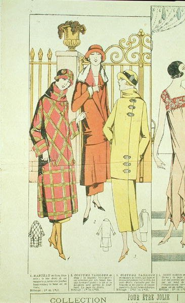 女式大衣，来自《每日时尚》的插图 作者 法语学校
