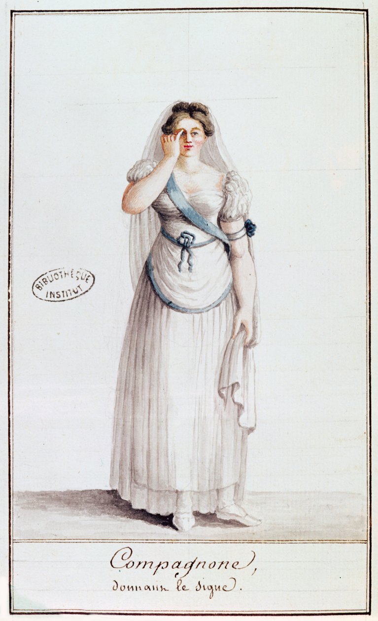 夫人共济会给出一个标志，1805（wolour） 作者 法语学校