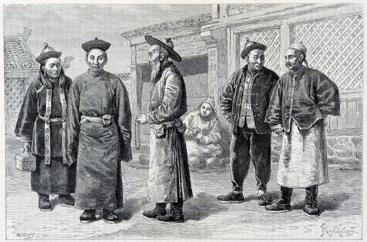 Ala-Chan 的喇嘛和蒙古人 - 在“Le Tour du Monde”中，第二部分。 1887年 作者 法语学校