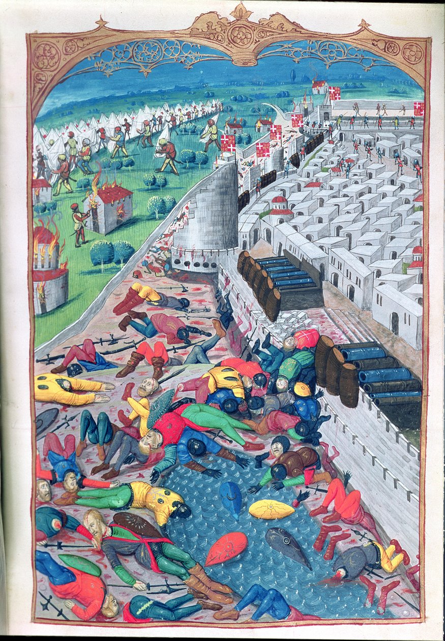 Lat 6067荣誉投降后，由Guillaume Caoursin撰写的“罗兹围城历史”，1483年 作者 法语学校