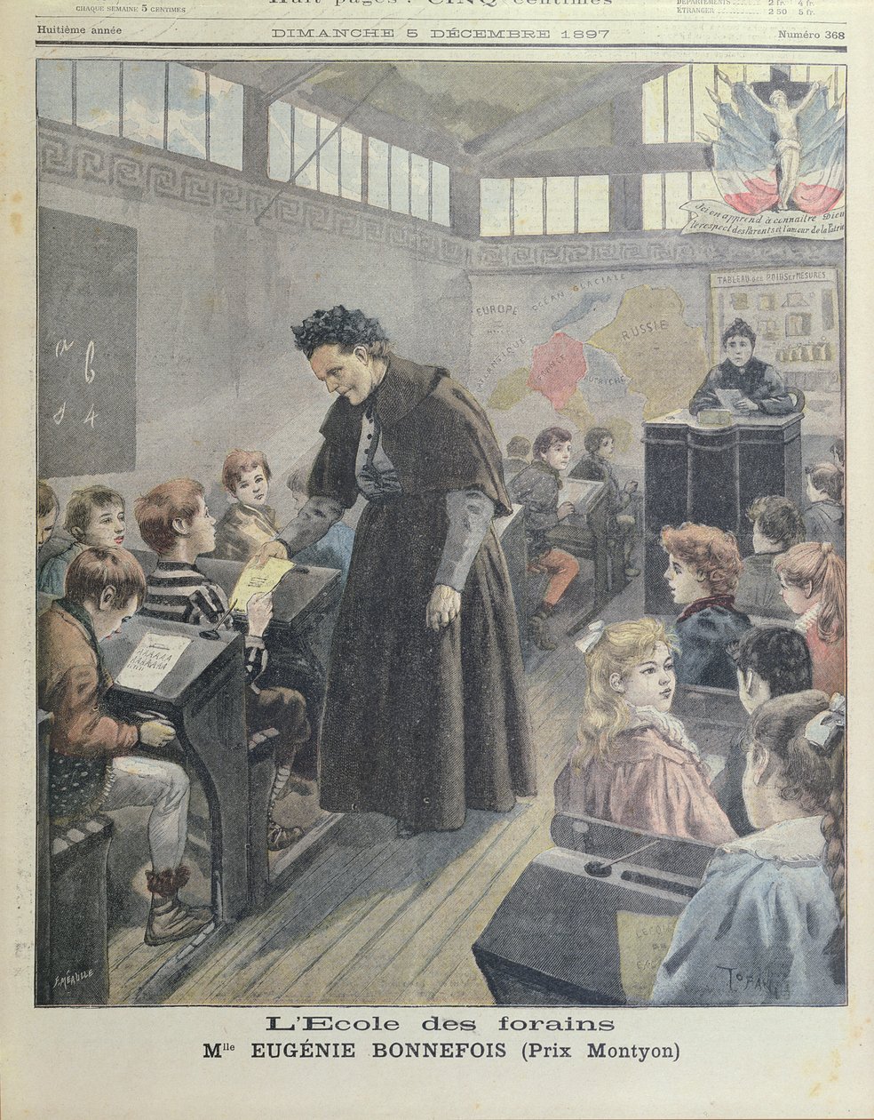 展览场地学院，Eugenie Bonnefois小姐，来自Le Petit Journal，1897年12月5日 作者 法语学校