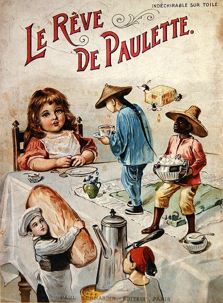 Le Reve de Paulette》，约1900年（彩色平版印刷）。 作者 法语学校