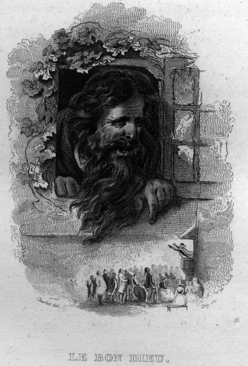 Le bon dieu Chanson de Beranger载于《Oeuvres completes》（1834年），作者是法国诗人和作曲家皮埃尔-让-德-贝朗热（1780-1857）。 作者 法语学校