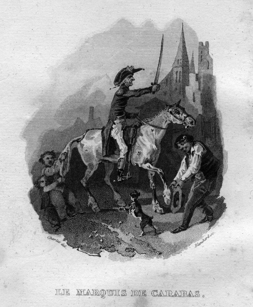 Le marquis de Carabas Chanson de Beranger in “” Oeuvres completes”” (1834) by Pierre Jean de Beranger (1780-1857), French poet and songwriter. 作者 法语学校
